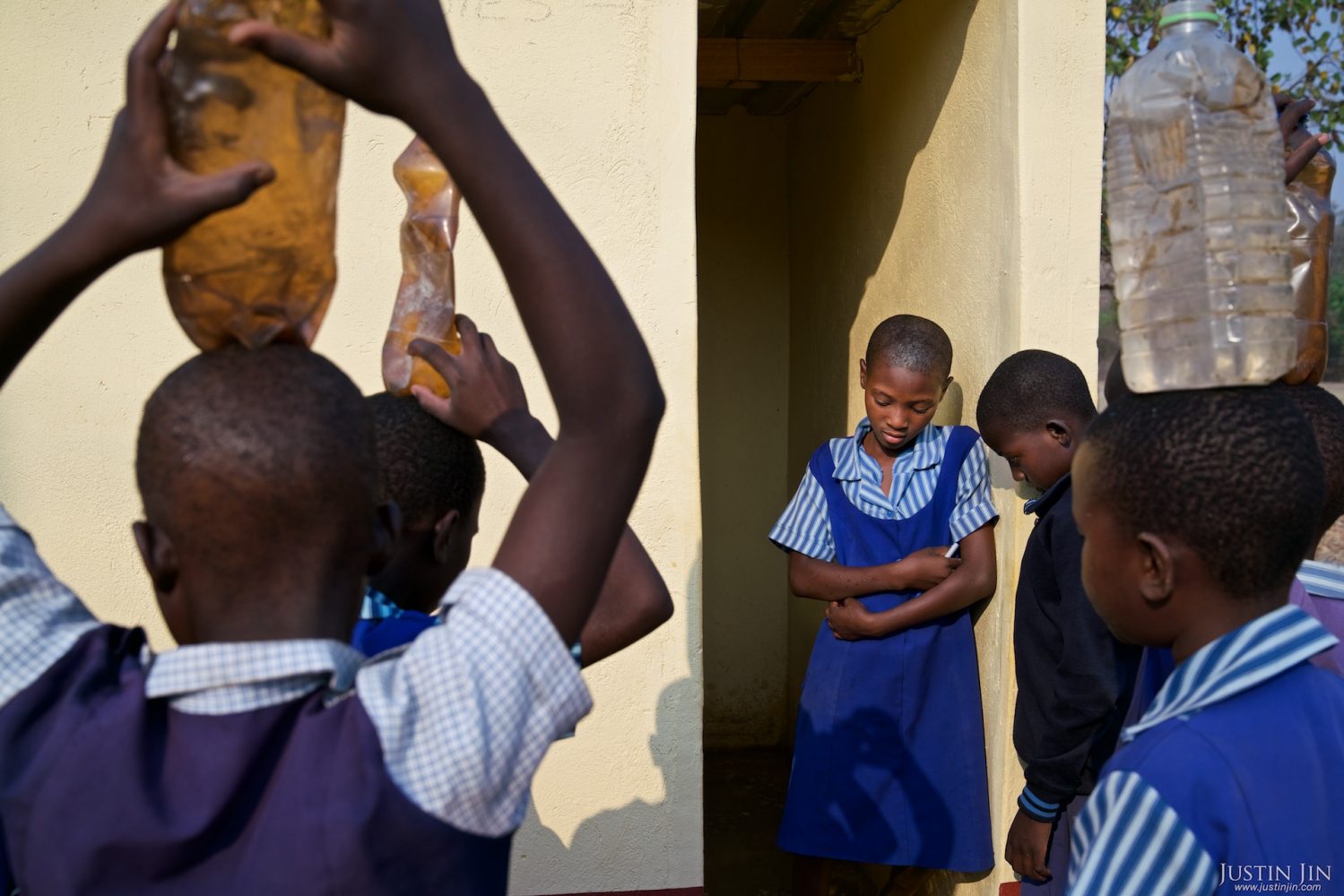 Children at the Mutenda Primary School in drought-hit Masvingo Province, Zimbabwe, wait for their turn to use the toilet. Drought in southern Africa is devastating communities in Zimbabwe, leaving 4 million people urgently in need of food aid. The government declared a state of emergency,. Here in Masvingo Province, the country's hardest hit province, vegetation has wilted, livestock is dying, and people are at serious risk of famine. Pictures shot by Justin Jin