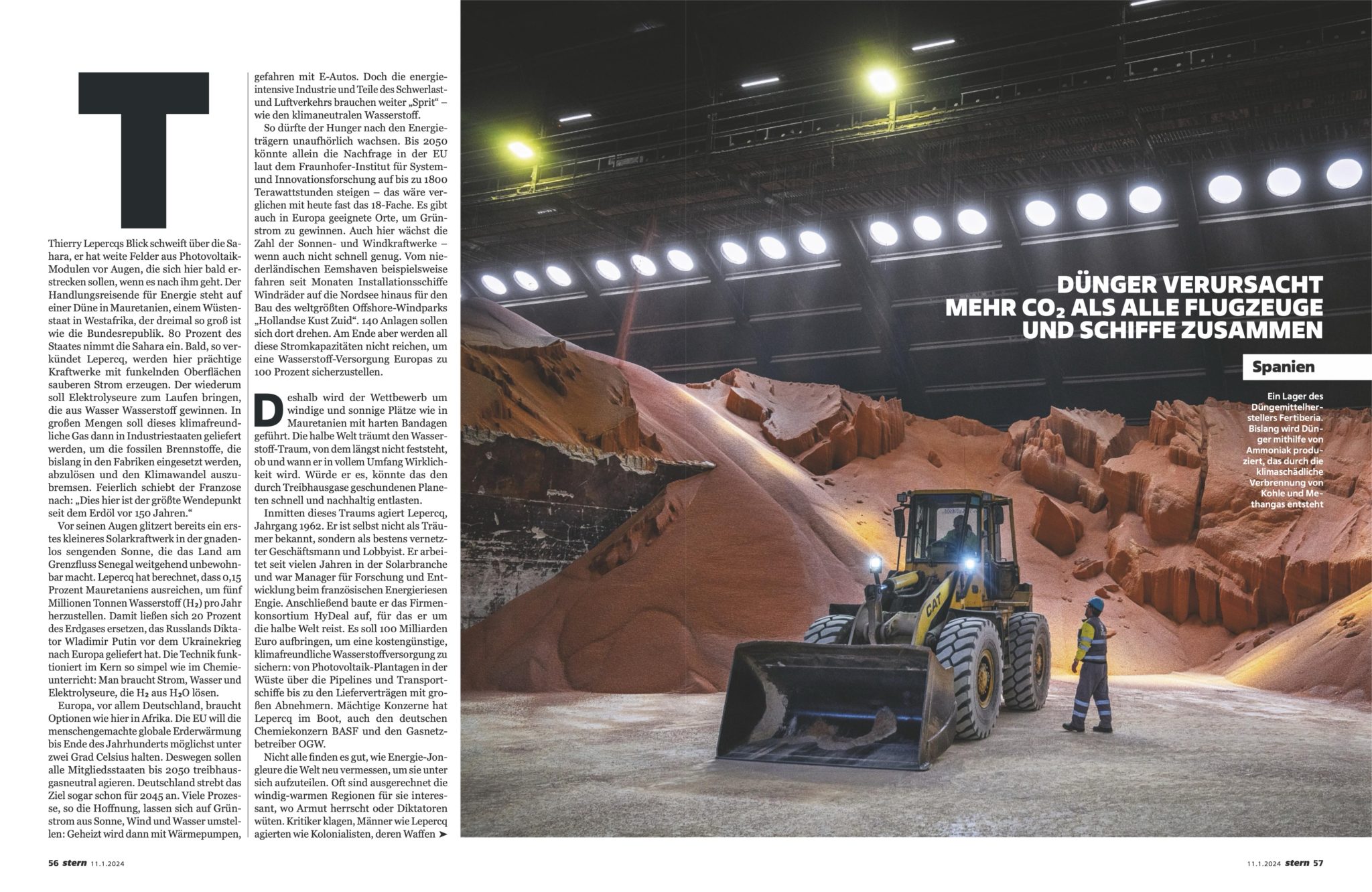 Stern Magazine's story on Desert, Wind and Hydrogen by Justin Jin